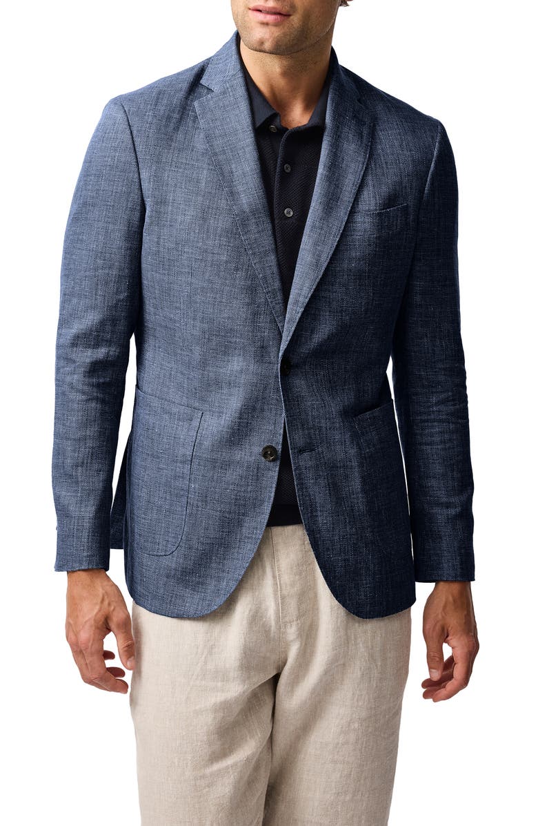 Rodd & Gunn Greerton Linen & Cotton Sport Coat, Main, color, Indigo