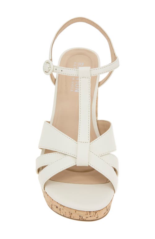 Reaction Kenneth Cole Reina T-strap Platform Sandal In Ecru