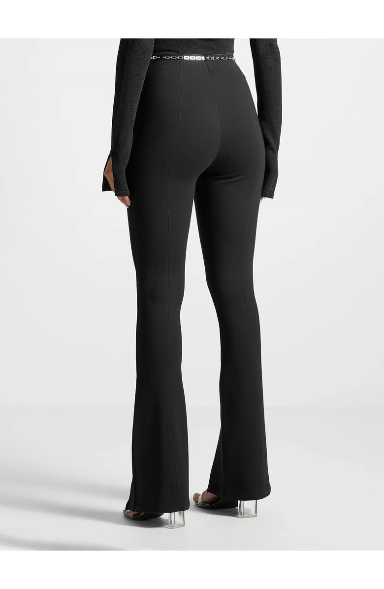 Manière De Voir Fit and Flare Leggings with Chain, Alternate, color, Black