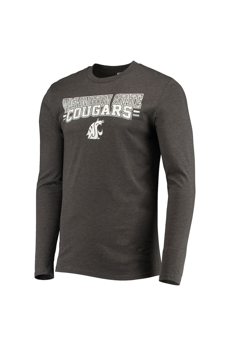 Men's Concepts Sport Crimson/Heathered Charcoal Washington State Cougars Meter Long Sleeve T-Shirt & Pants Sleep Set, Alternate, color, Crimson