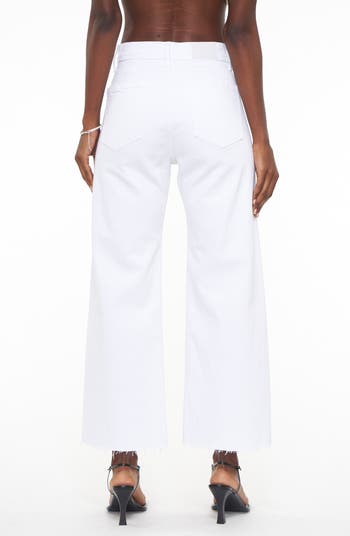 Penny High Waist Raw Hem Wide Leg Jeans