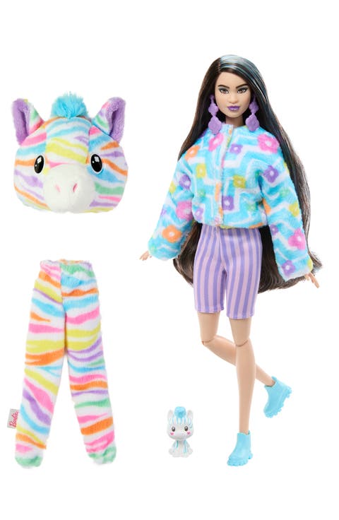 ® Cutie Reveal™ Zebra Doll with 10 Surprises