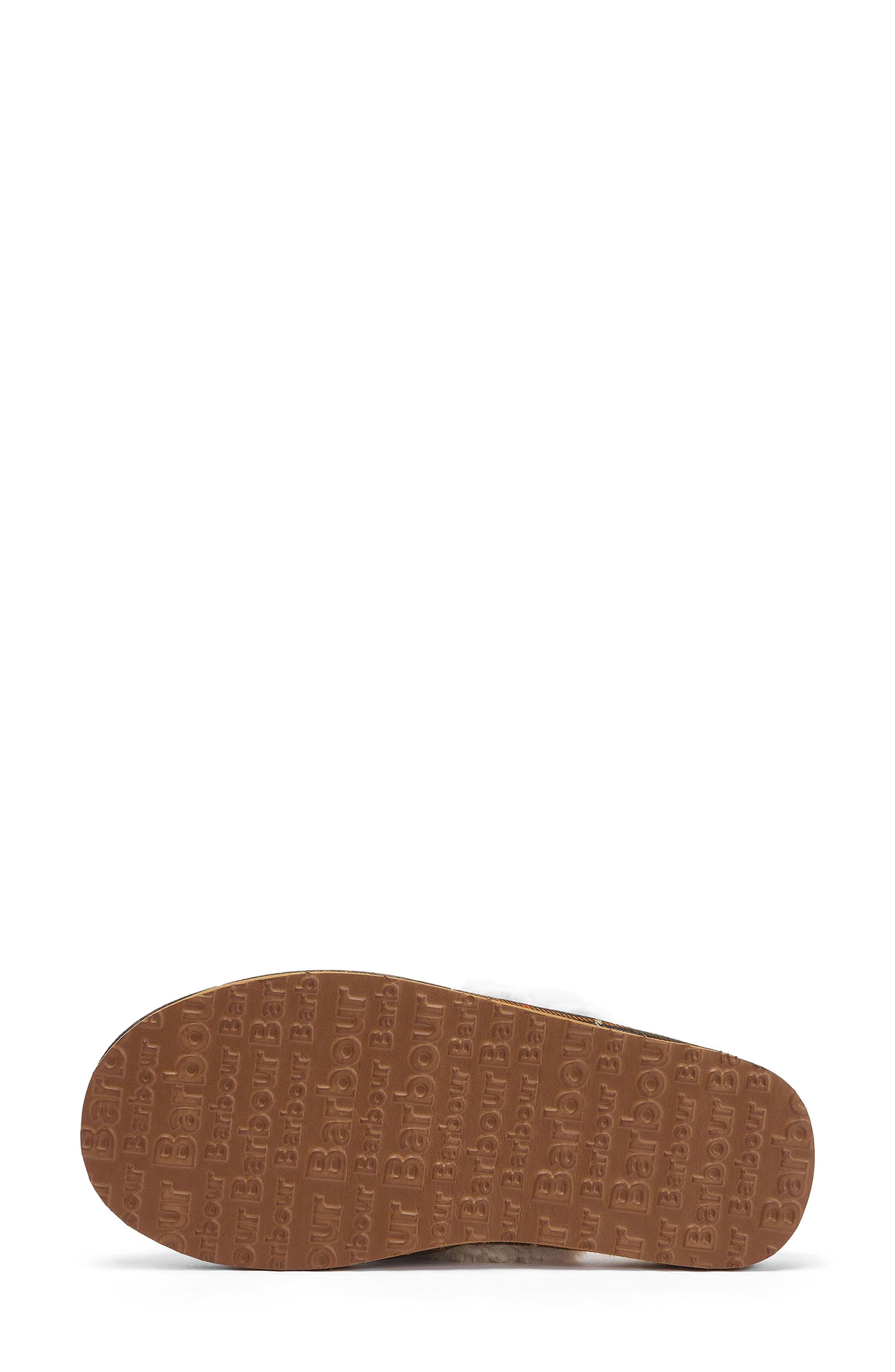 Barbour Claudia Faux Fur Lined Scuff Slipper, Alternate, color, Camel Brown