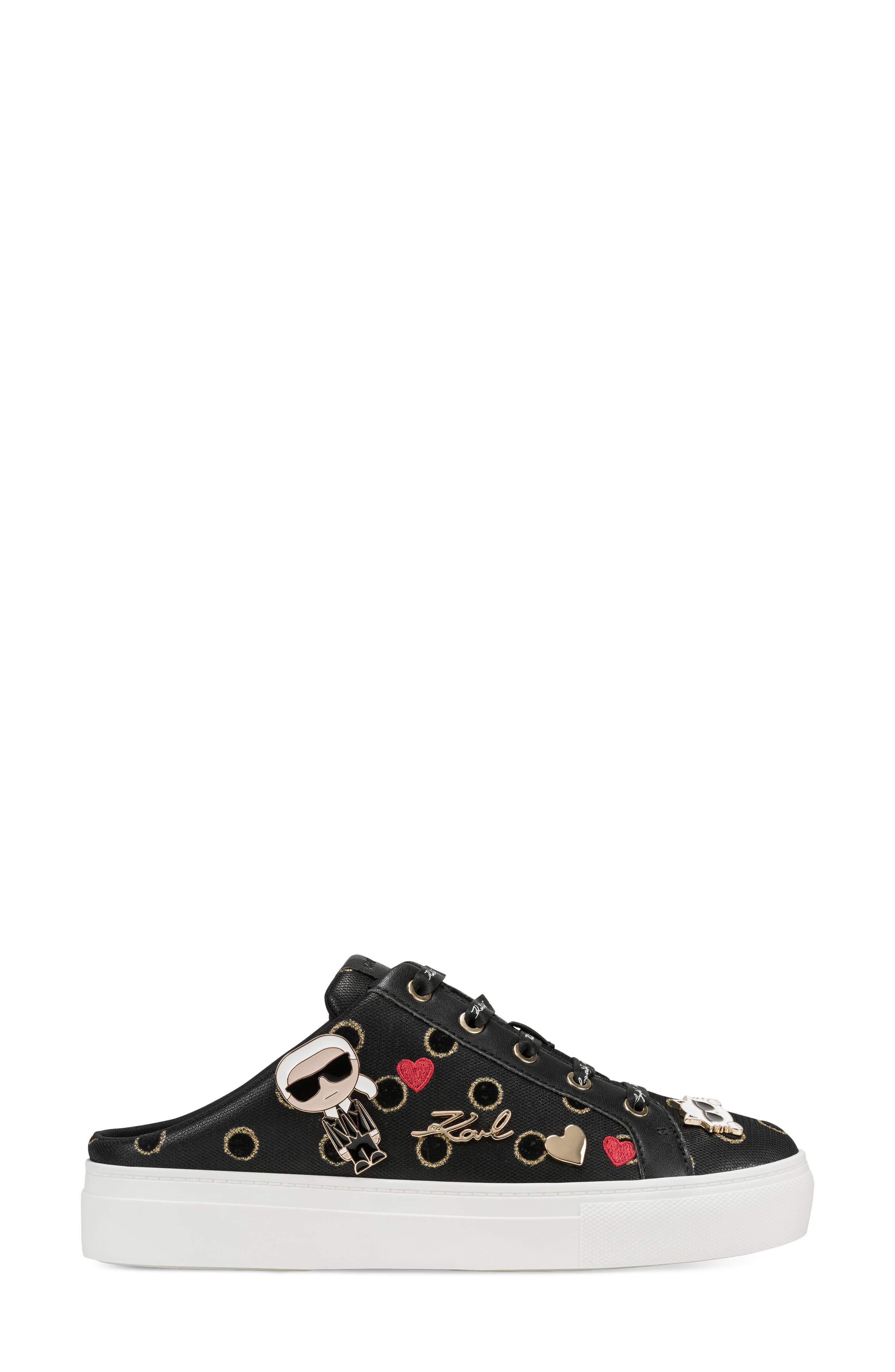 Cambria Sneaker Mule, Alternate, color, BLACK/ GOLD