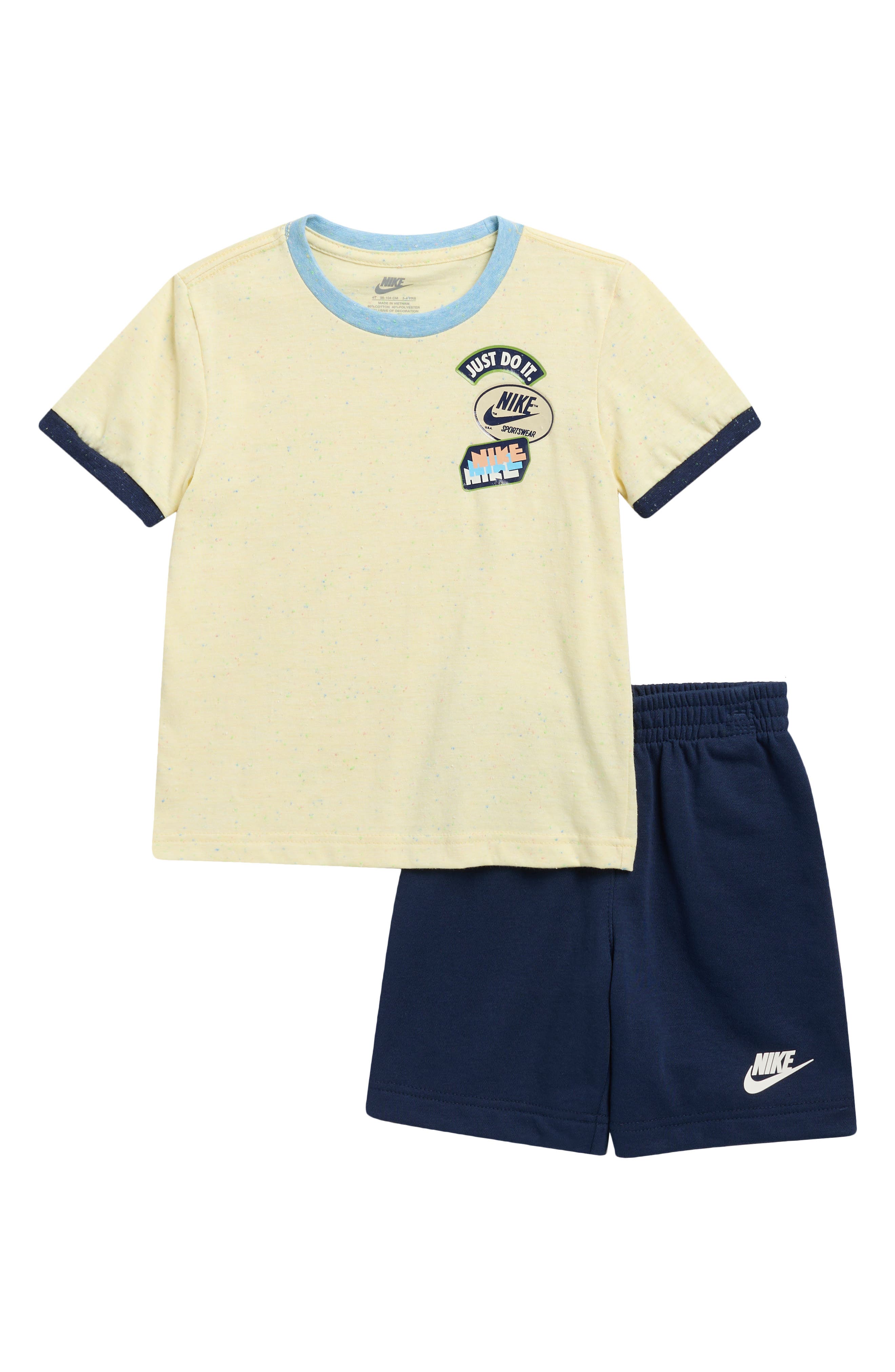 Nike Kids' Sportswear Jersey Graphic T-Shirt & French Terry Shorts Set
