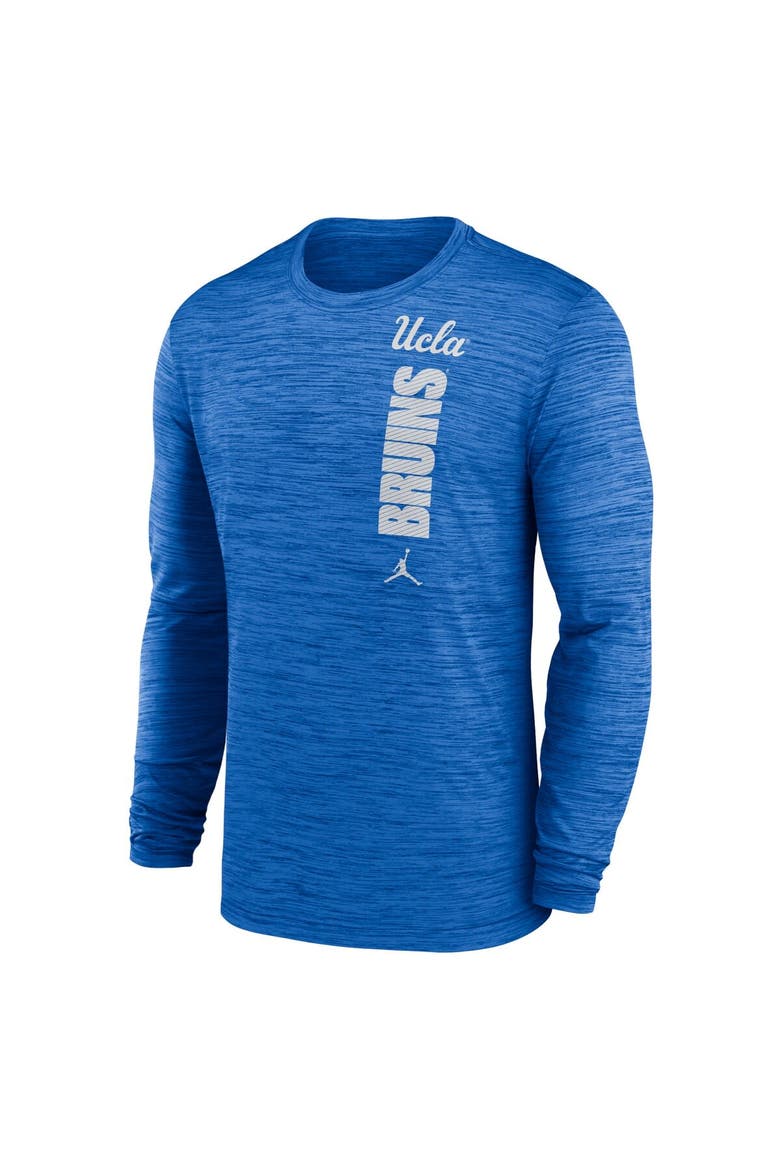 Men's Jordan Brand Blue UCLA Bruins 2024 Sideline Velocity Performance Long Sleeve T-Shirt, Alternate, color, Blue
