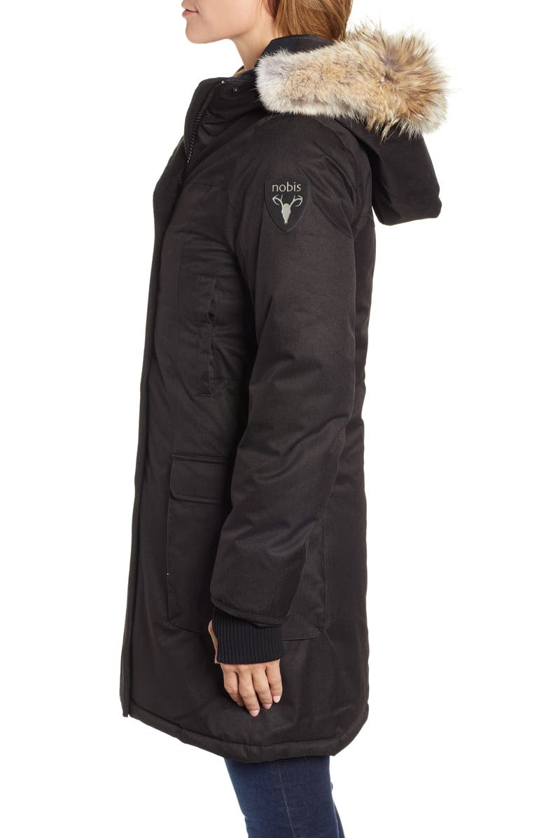 nobis Abby Hooded Down Parka with Genuine Coyote Fur Trim, Alternate, color,