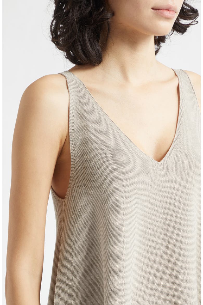 V-Neck Knit Tank, Alternate, color, TAN