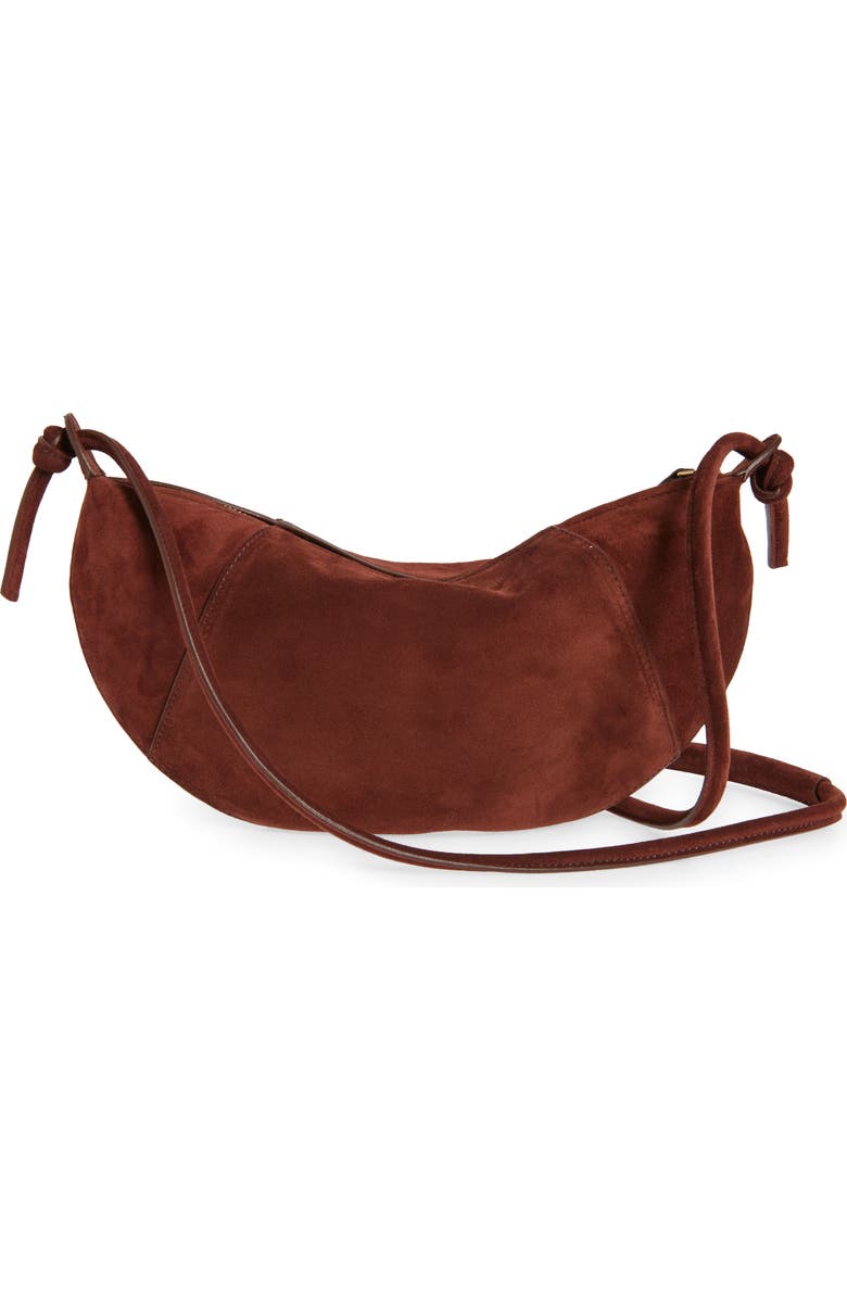 Mansur Gavriel Mini Fortuna Leather Crossbody Bag, Alternate, color, Chocolate