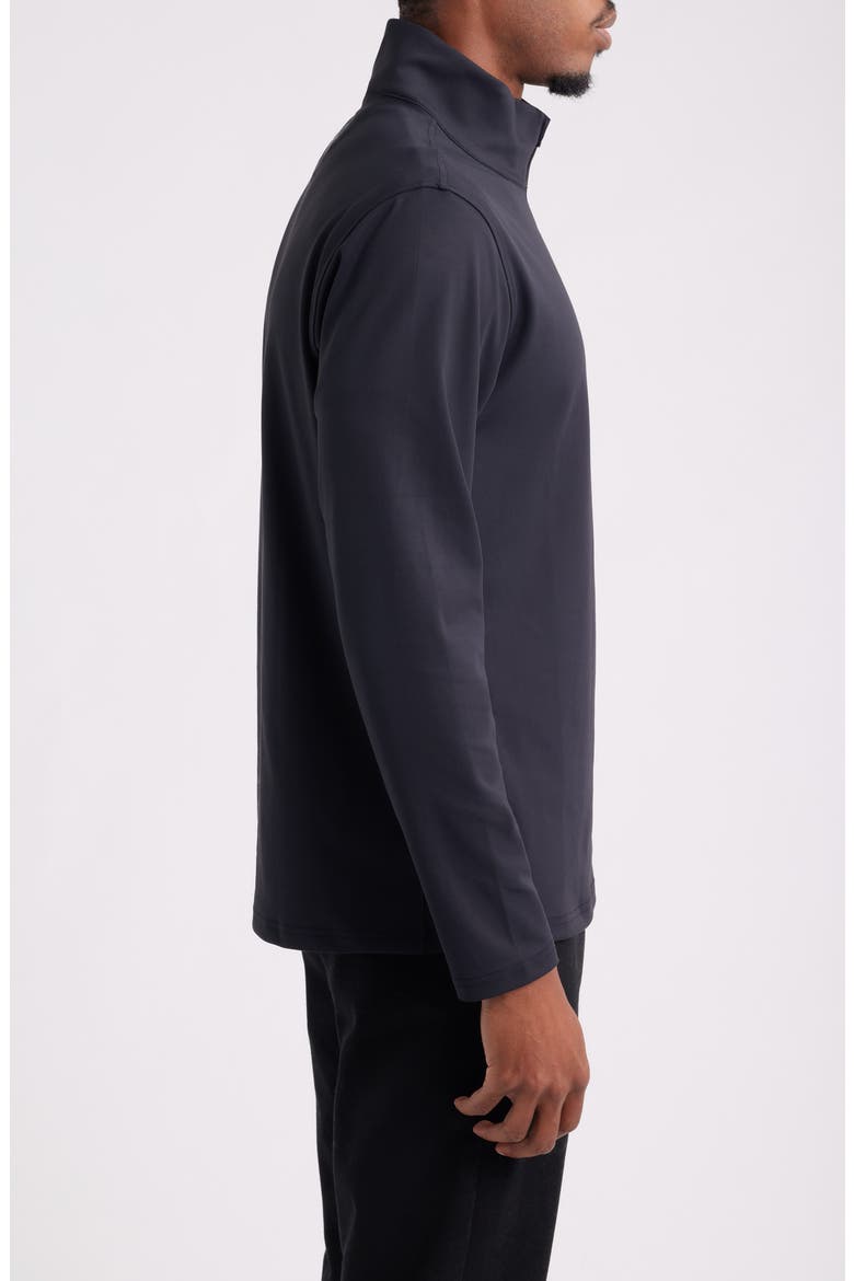 Signature Quarter Zip Pullover, Alternate, color, BLACK