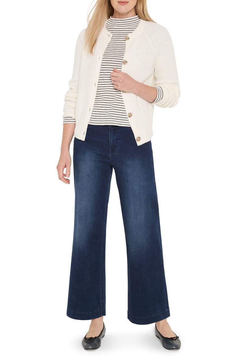 Stripe Long Sleeve Mock Neck T-Shirt, Alternate, color, CREAM MULTI