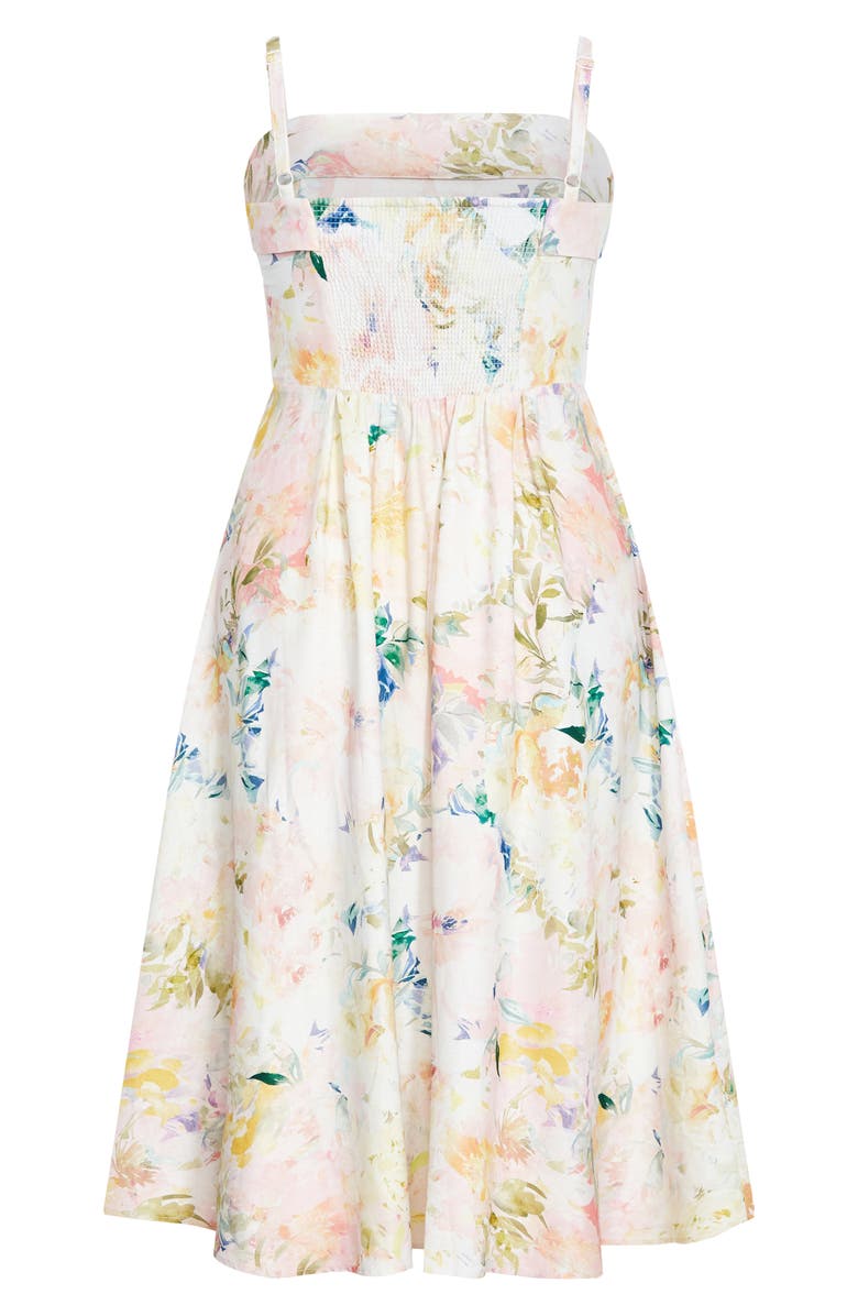 City Chic Garden of Love Fit & Flare Dress, Alternate, color, 