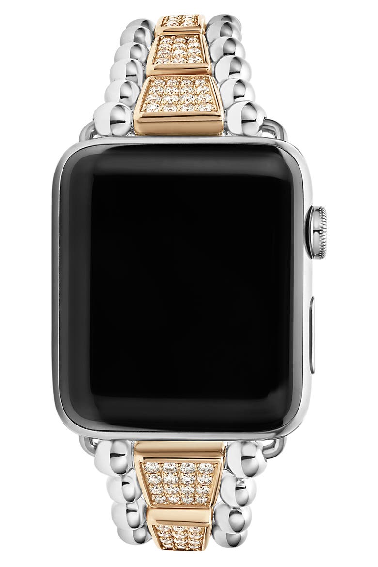 Smart Caviar Diamond Apple Watch® Watchband, Alternate, color, TWO-TONE