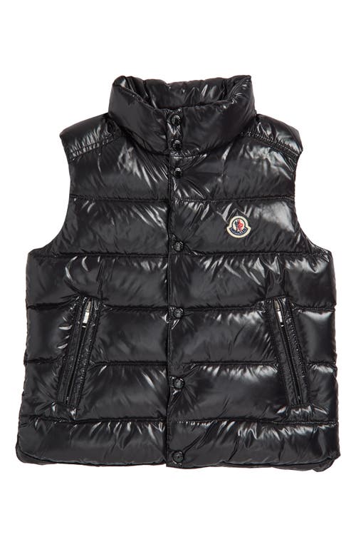 Moncler Kids' Tib Quilted Down Puffer Vest In Black/black