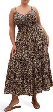 City Chic Amaya Leopard Print Maxi Dress