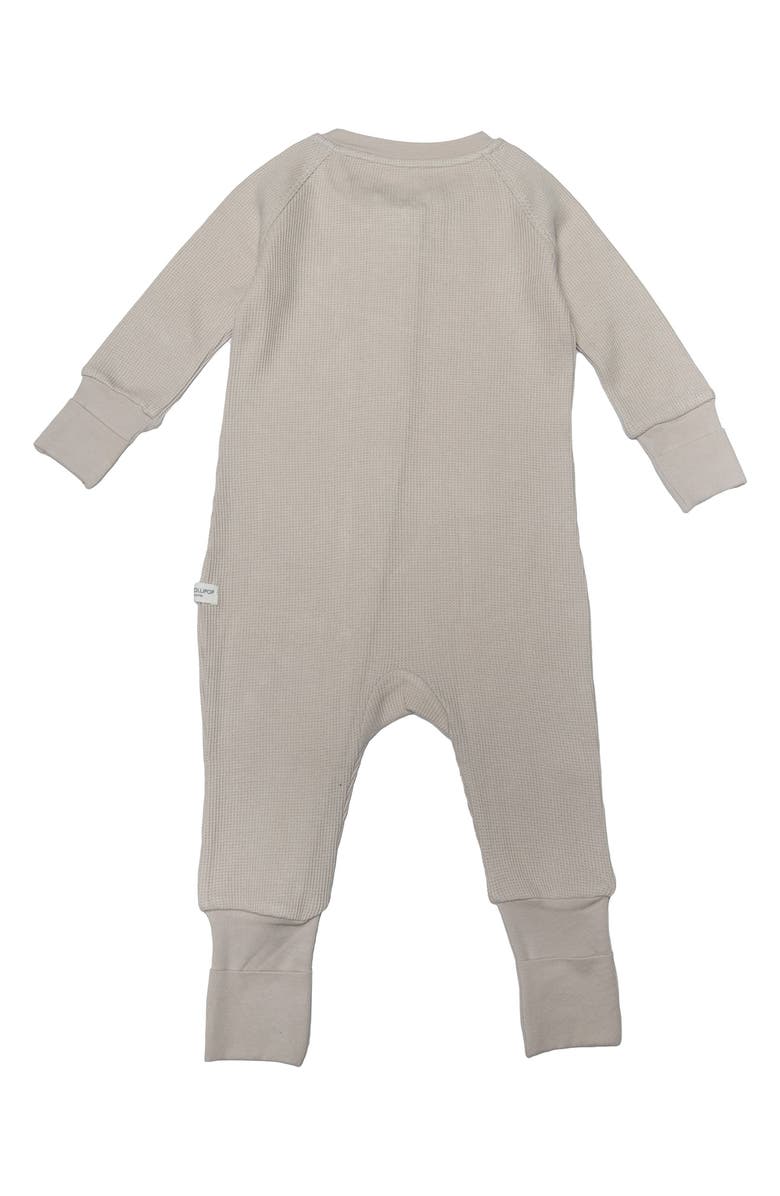 Loulou Lollipop Waffle Knit Zip Romper, Alternate, color, 