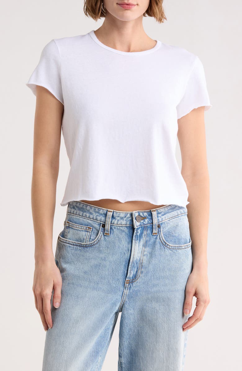 James Perse Shrunken Tee, Main, color, White