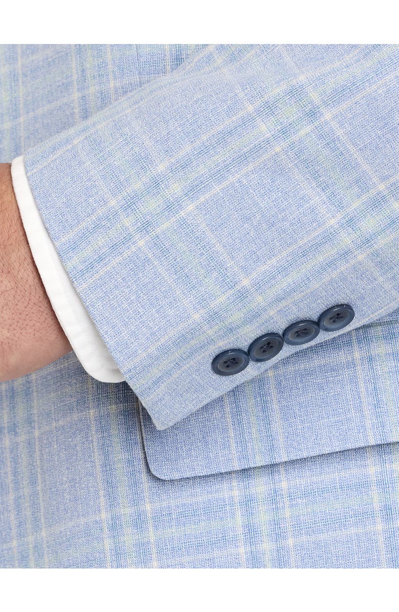 Oak Hill by DXL Big & Tall  Windowpane Sport Coat, Alternate, color, Blue