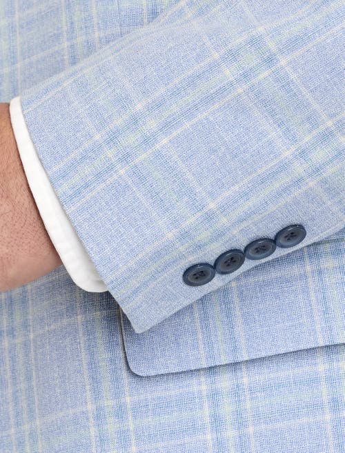 Oak Hill By Dxl Big & Tall Windowpane Sport Coat In Blue