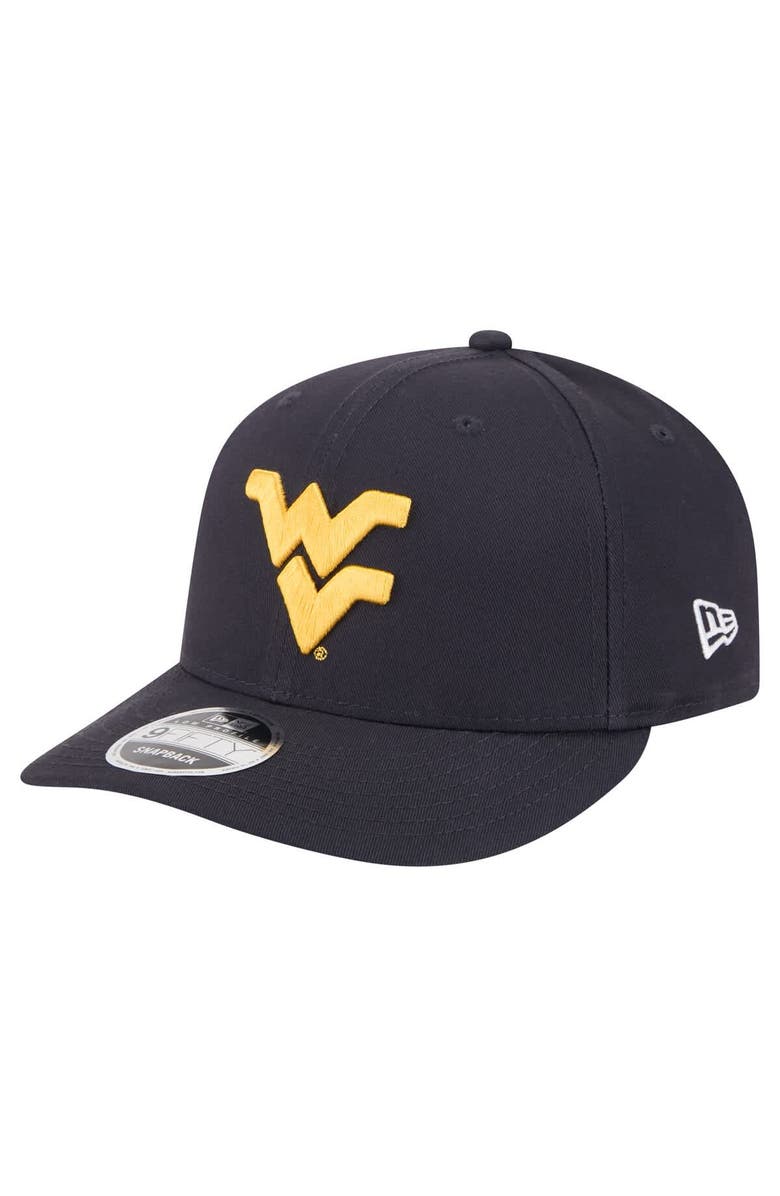 New Era Men's New Era Navy West Virginia Mountaineers Low Profile 9FIFTY Snapback Hat, Main, color, 