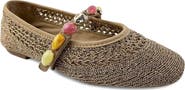 Kenneth Cole Zeta Stones Embellished Knit Ballet Flat