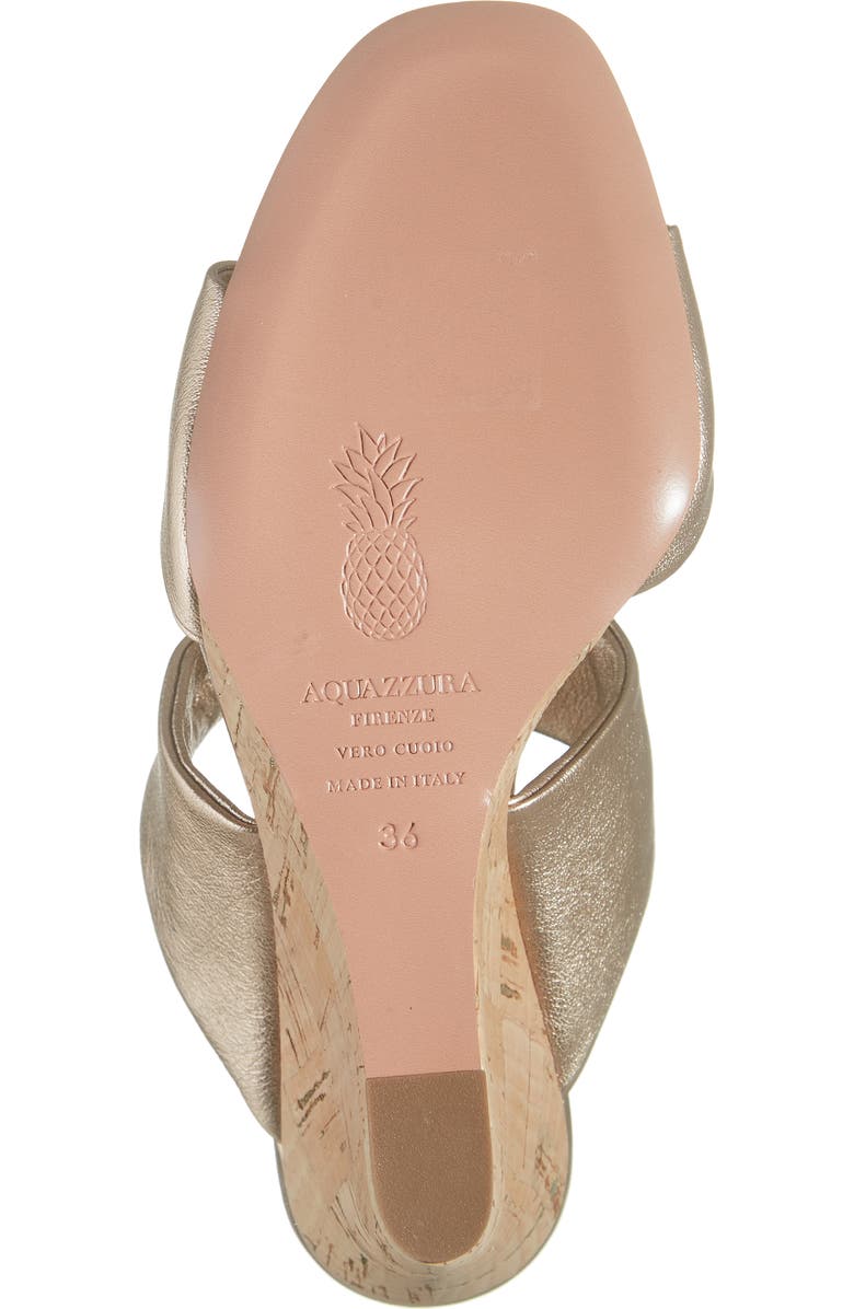 Aquazzura Twist Wedge Slide Sandal, Alternate, color,
