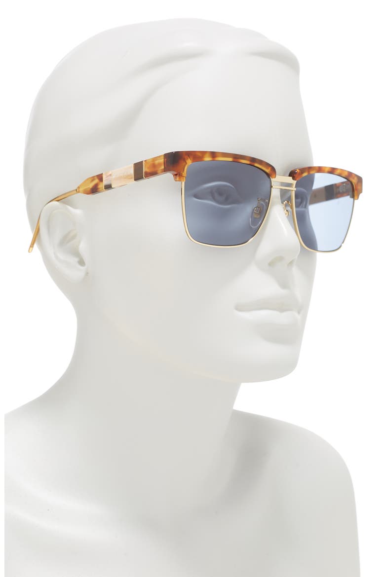 56mm Square Sunglasses, Alternate, color, HAVANA HAVANA BLUE/ BLU