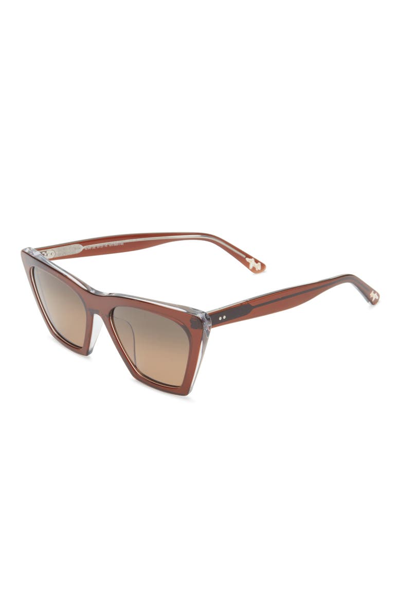 54mm Cat Eye Sunglasses, Alternate, color, ROOTBEER ROOTBEER BRONZE