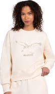STARTER Women's Starter Cream Philadelphia Eagles Travel Pastels Boxy Fleece Sweatshirt