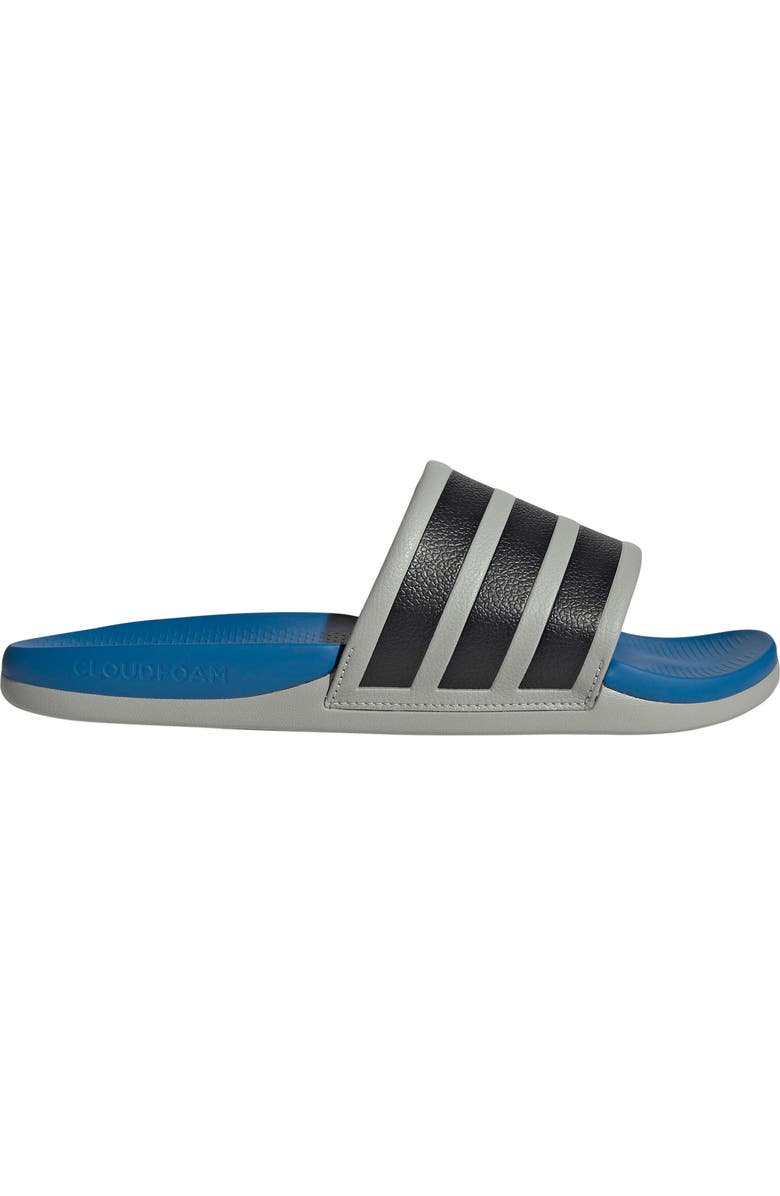 adidas Adilette Comfort 2.0 Slide Sandal, Alternate, color, Grey Two/ Core Black/ Ray Blue