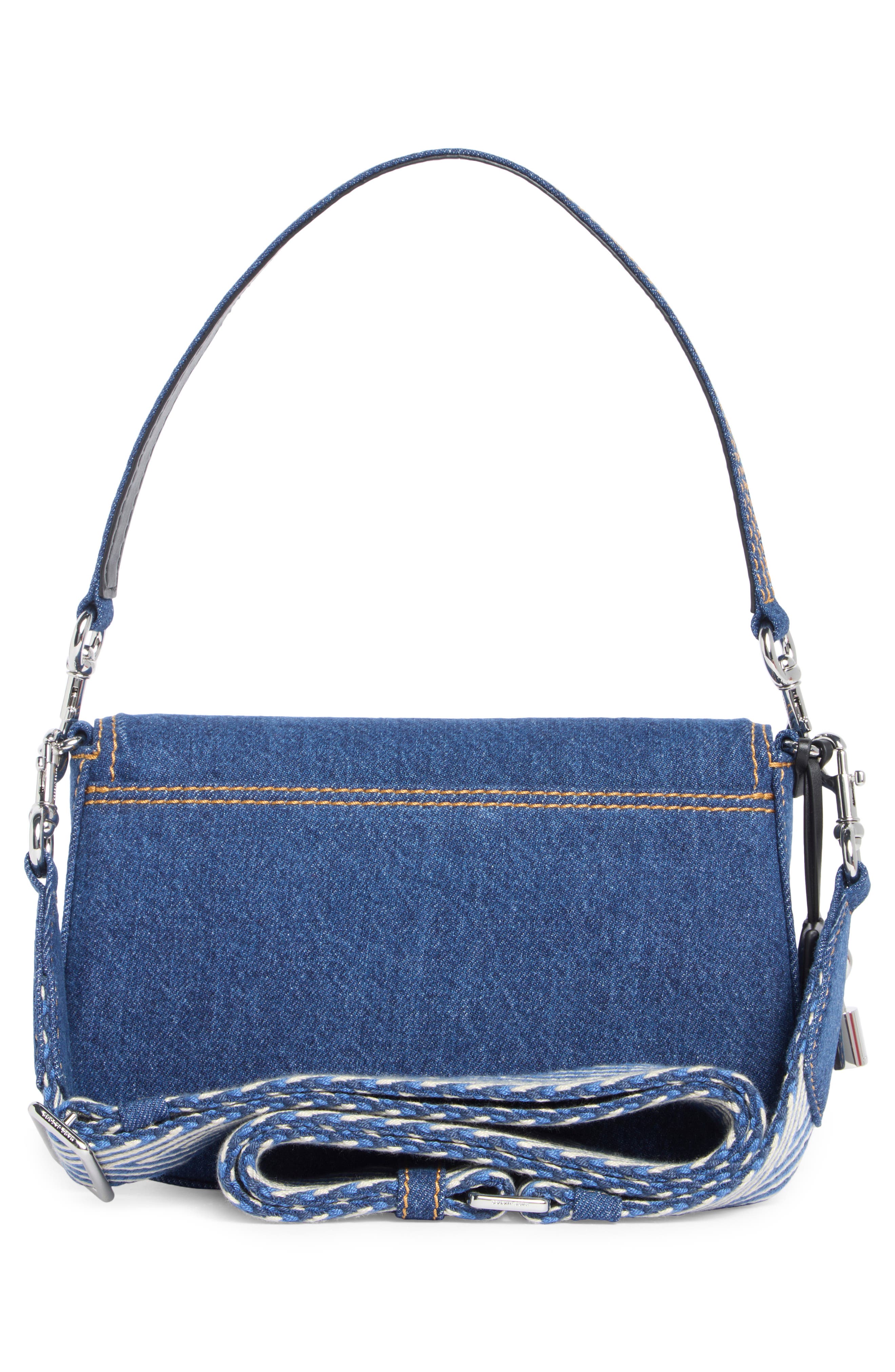 Marc Jacobs Bold Denim Messenger Bag, Alternate, color, Dark Denim