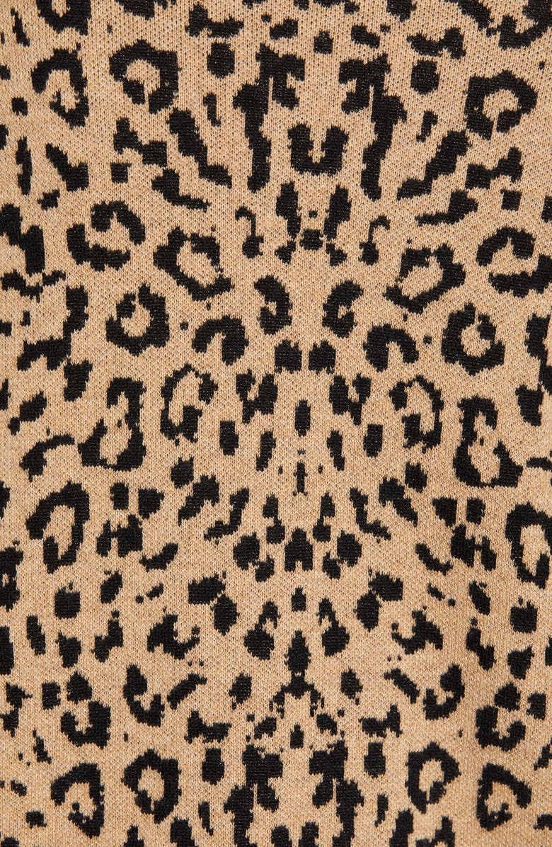 J.Crew Leopard Jacquard Cardigan, Alternate, color,