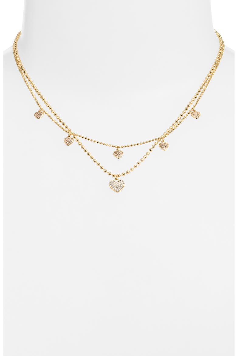 Gift Boxed Set of 2 Cubic Zirconia Necklaces, Alternate, color, CLEAR- GOLD
