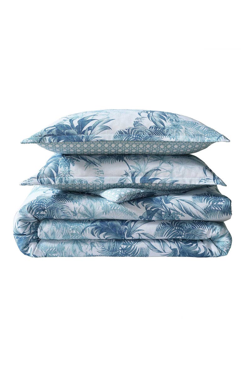 Legacy Palms Comforter & Pillow Shams Set, Main, color, BLUE