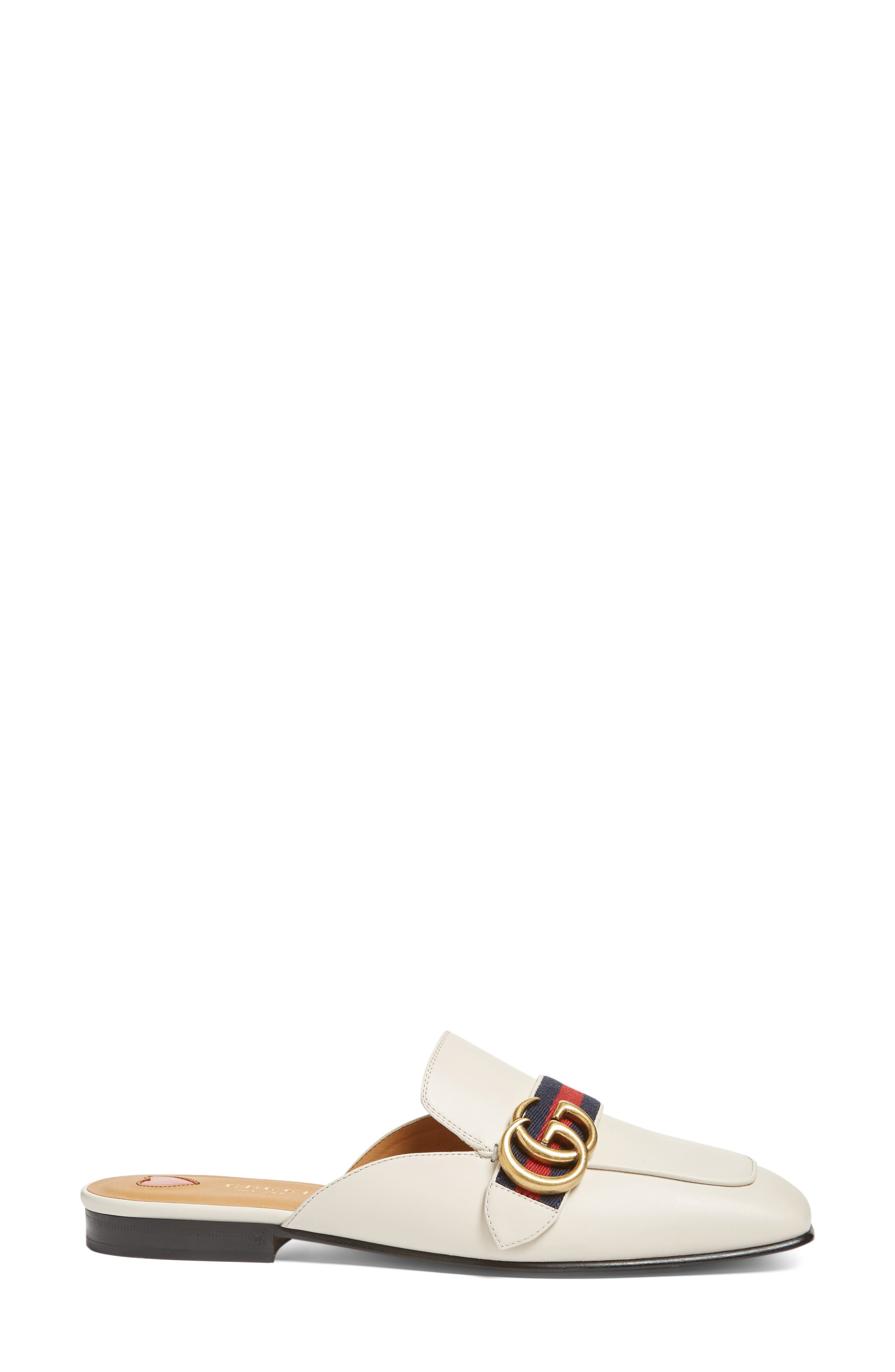 Loafer Mule, Alternate, color, WHITE LEATHER