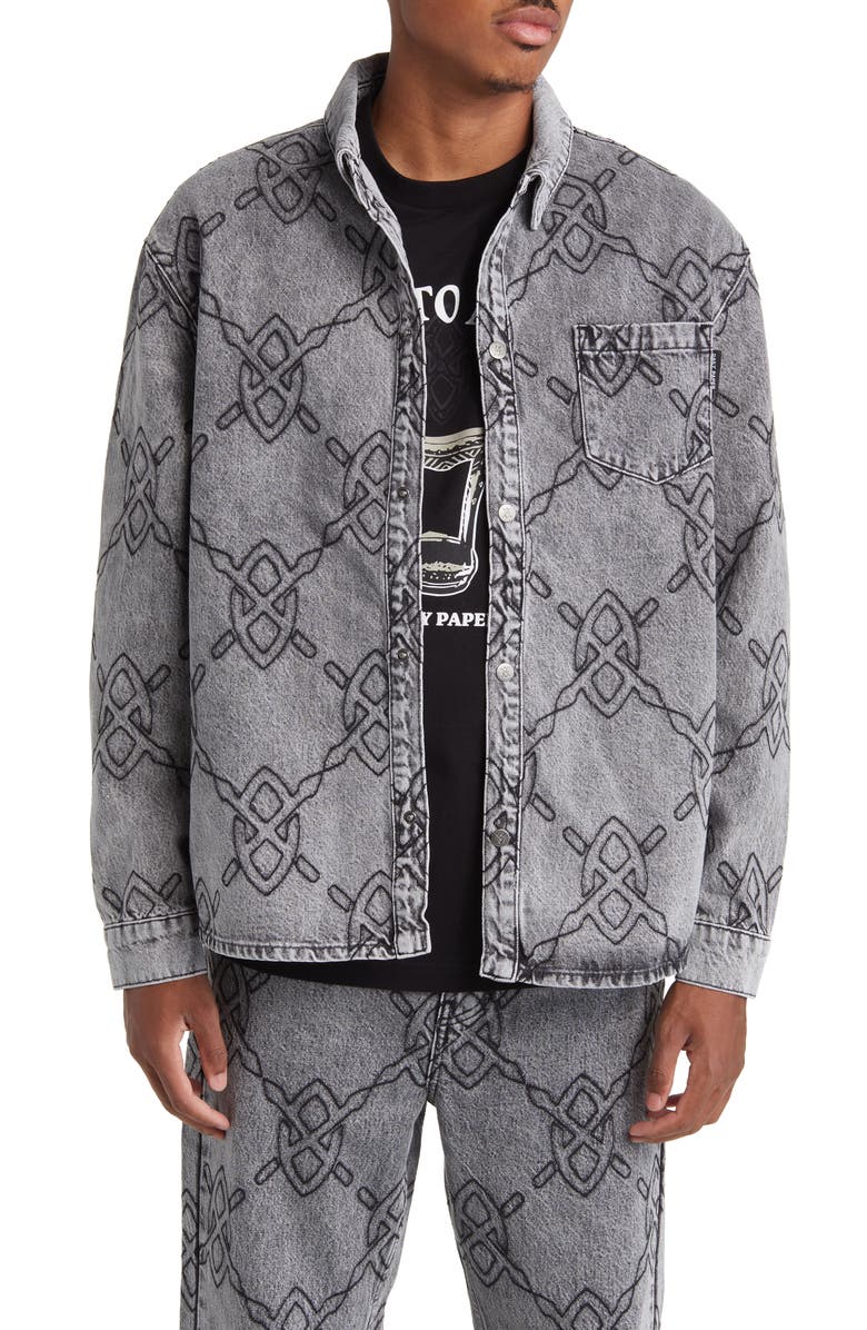 DAILY PAPER Rahul Denim Button-Up Shirt Jacket, Main, color,