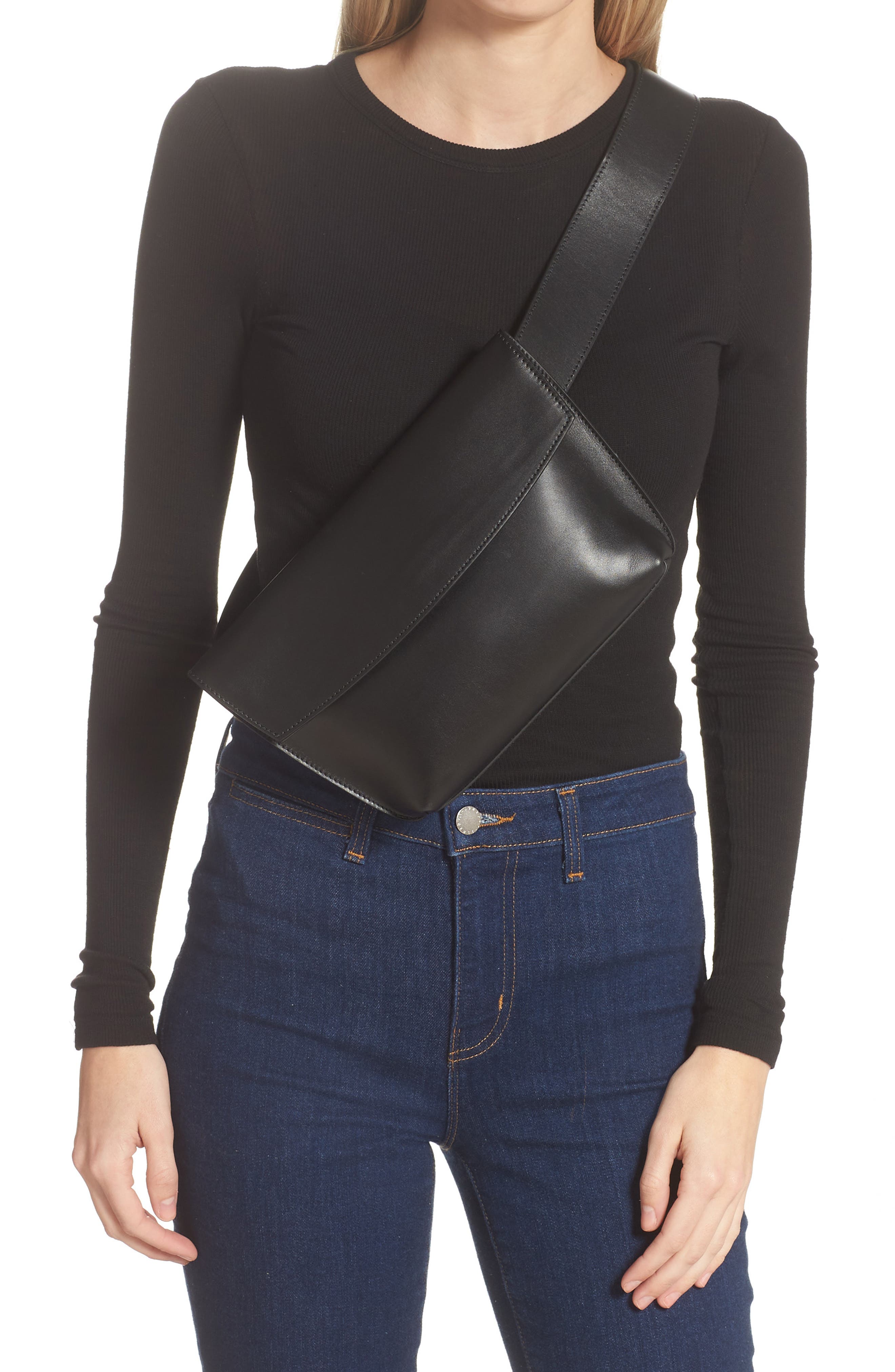 Yvonne Koné Large Yari Leather Belt Bag, Alternate, color, 