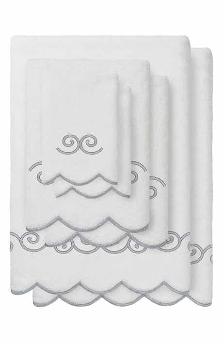 6-Piece Symmetra Embroidered Turkish Cotton Towel Set