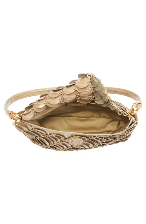 Rabanne Paco Croc Embossed Leather Shoulder Bag