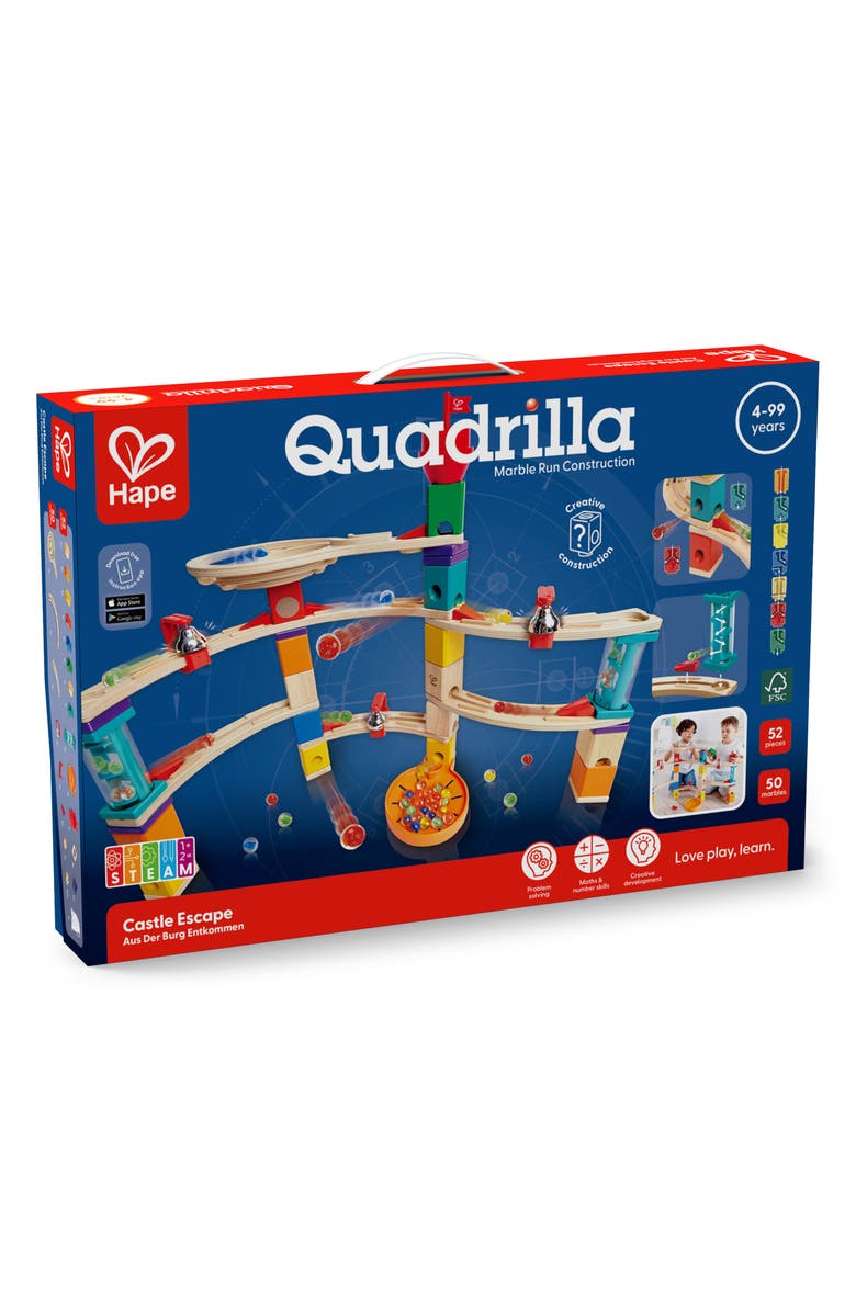 Hape Quadrilla Castle Escape Marble Run, Alternate, color, Multi