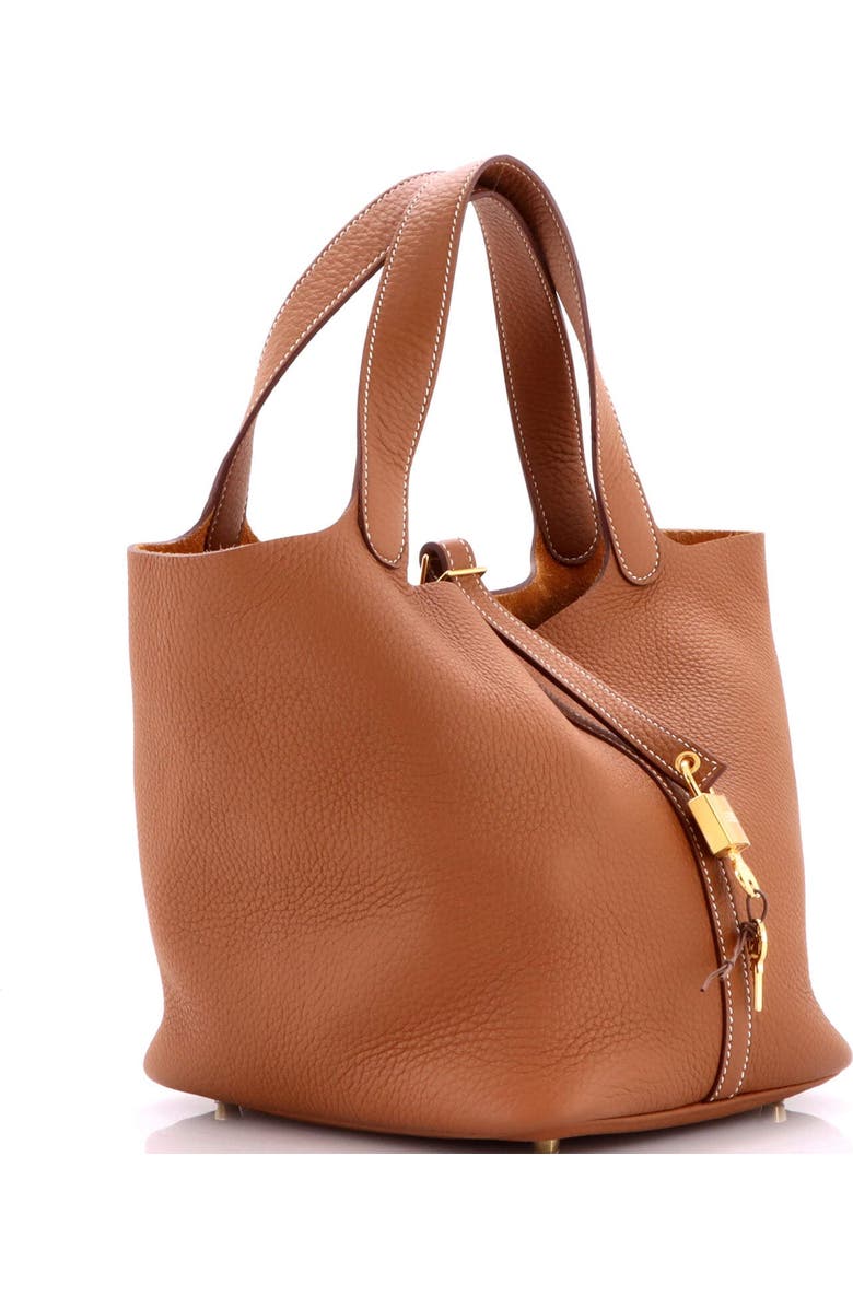 Pre-Owned Hermes Picotin Lock Bag Clemence MM, Alternate, color, Gold