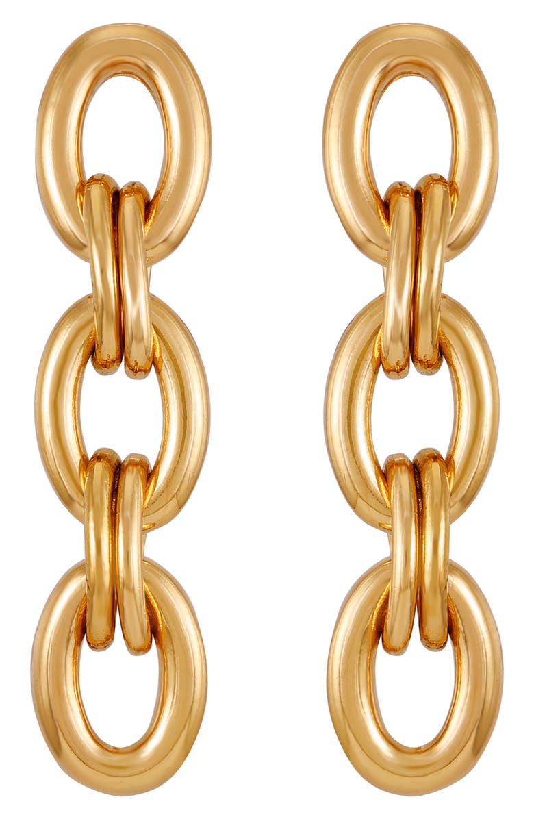 Vince Camuto Link Earrings, Alternate, color, Gold Tone