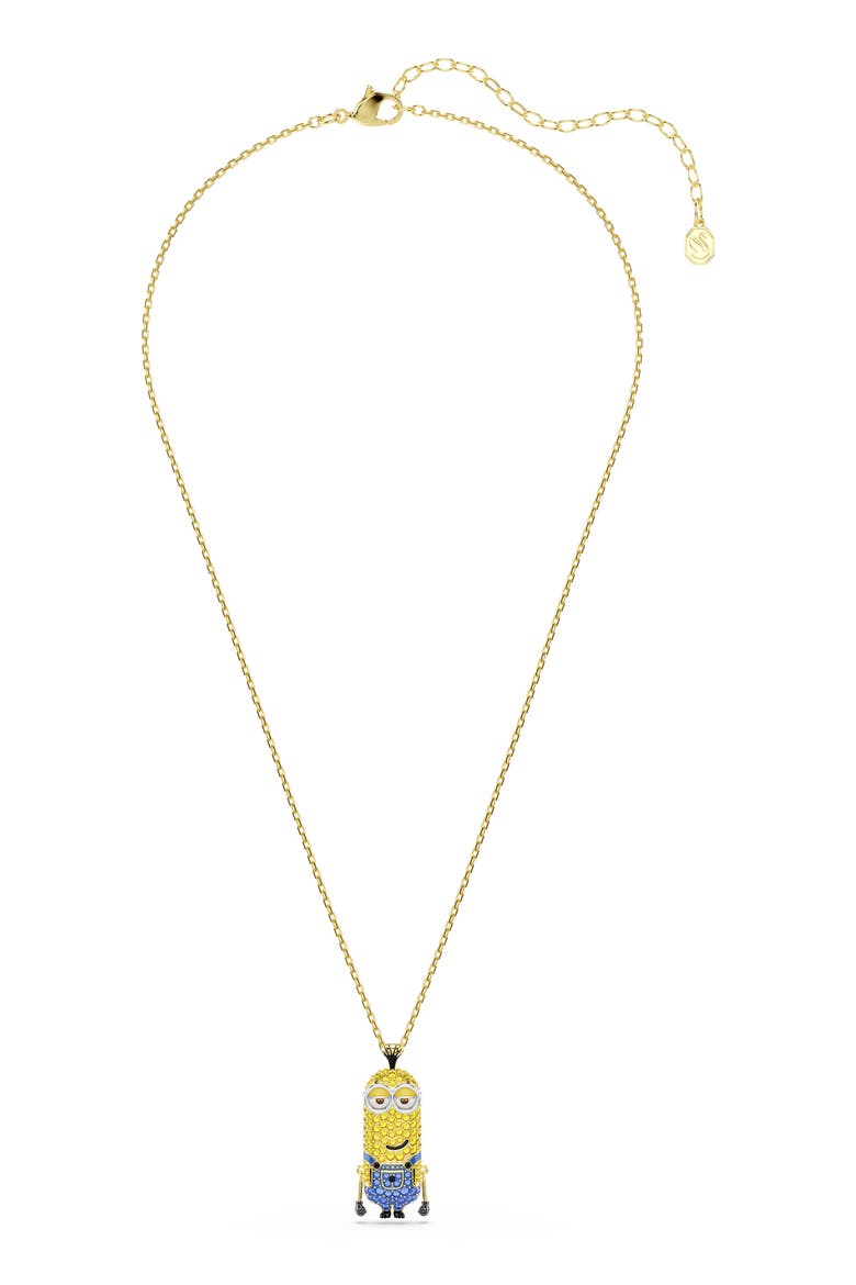Minions® Kevin Crystal Pendant Necklace, Alternate, color, GOLD/ MULTI