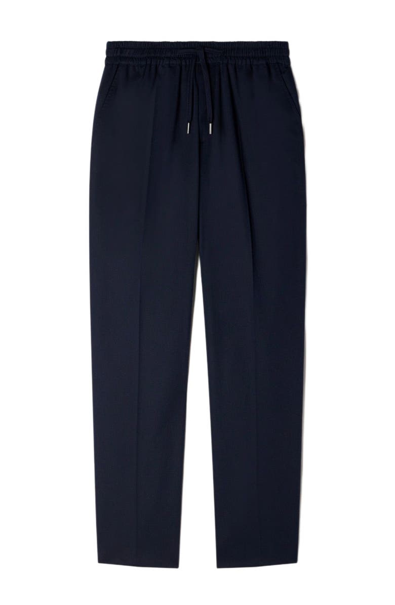 SANDRO Elasticated straight-leg trousers, Alternate, color, Midnight Blue