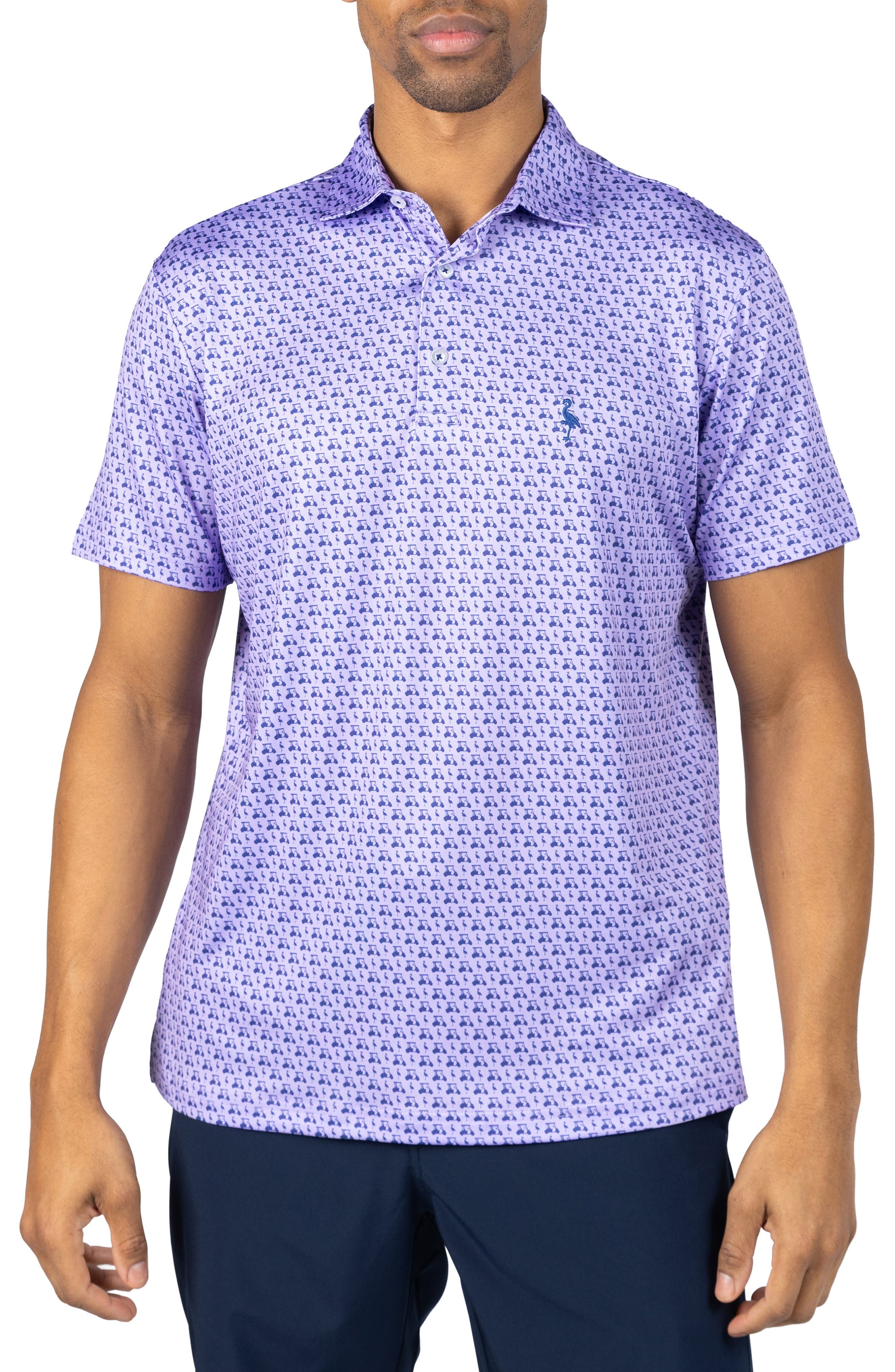TailorByrd Carts & Byrd Print Performance Polo
