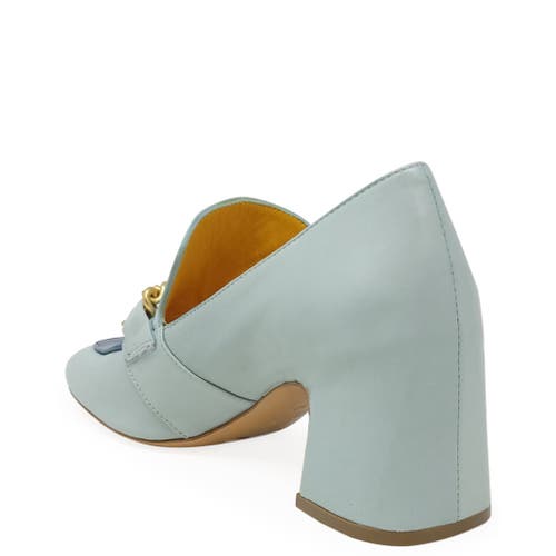 Madison Maison Mid Heel Loafer With Chain In Multi
