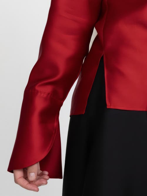 Alas Silk-wool Blend Fitted Shirt In Red