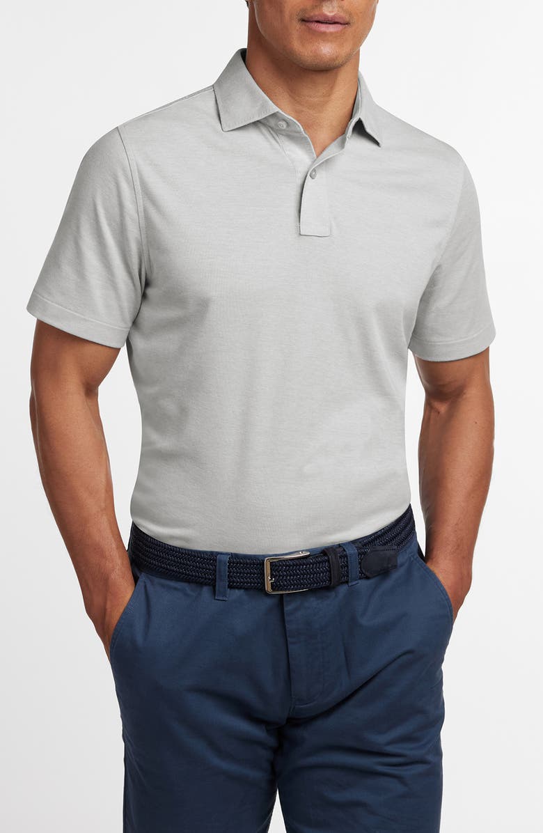 David Donahue Connery Cotton Polo, Main, color, Pearl