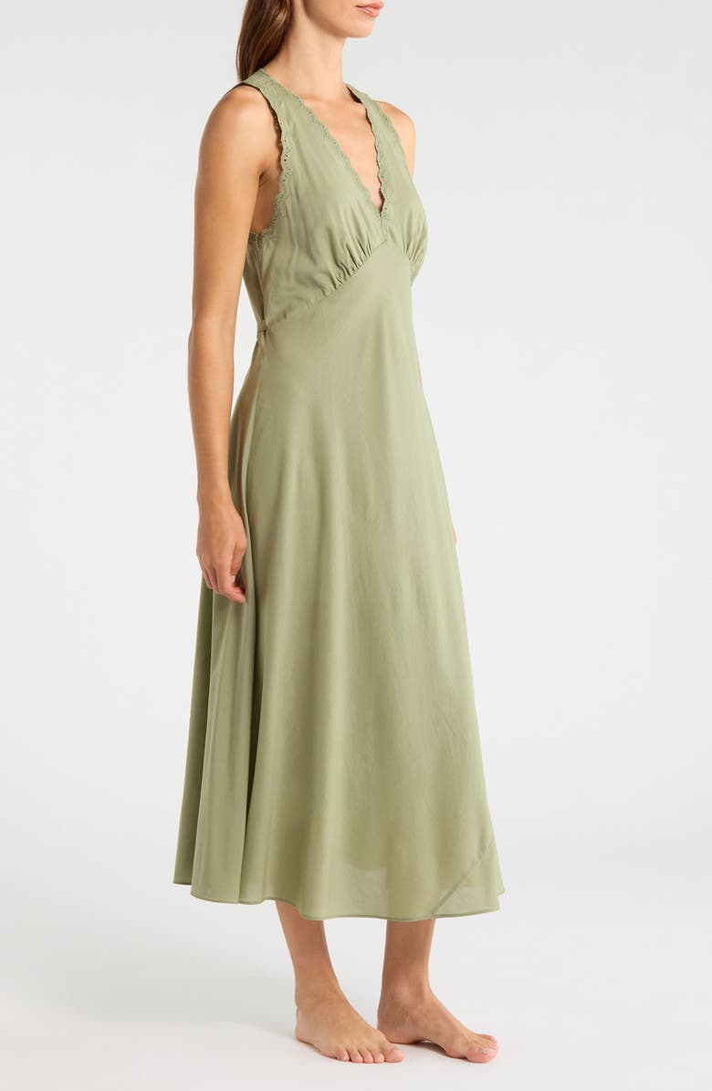 Reformation Lila Sleeveless Sleep Dress, Alternate, color, Artichoke