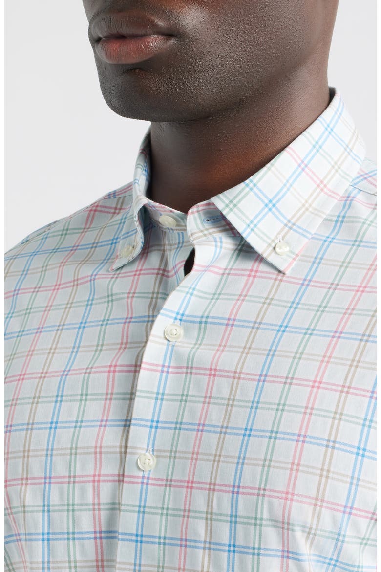 Bingham Tattersall Check Everyday Performance Button-Down Shirt, Alternate, color, GULF BLUE